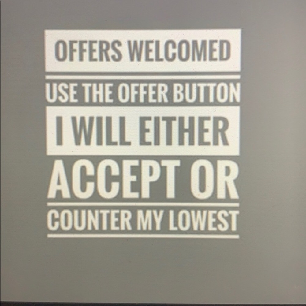 Reasonable offers accepted